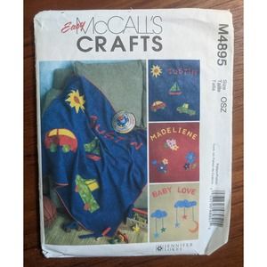UNCUT McCall's Crafts Pattern 4895 Fleece Blanket